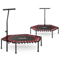 Фитнес‑батут с ручкой 127 cm Neo-Sport — шестиугольный, красный