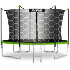 Садовая батут 12ft/374cm с внутренней сеткой и лестницей Neo-Sport