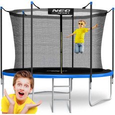 Садовый батут 10ft/312cm с внутренней сеткой и лестницей Neo-Sport