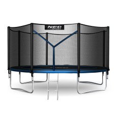 Садовый батут 13ft/404cm с внешней сеткой и лестницей Neo-Sport