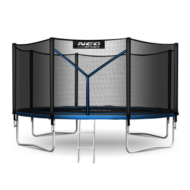 Садовый батут 13ft/404cm с внешней сеткой и лестницей Neo-Sport