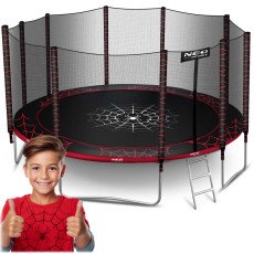 Dārza batuts 15ft/465 cm ar ārējo sietu un kāpņu Neo-Sport
