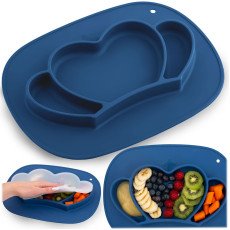 Силиконовая тарелочка для детей для кормления «корона» Ricokids
