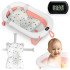 Складная ванночка для детей с термометром и вкладышем Ricokids RK-287 бело-розовая