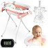 Складная ванночка для детей со стойкой, термометром и вкладышем Ricokids RK-287 бело-розовая