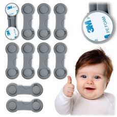 Блокировка открытия шкафчиков Ricokids 798301 10 шт — серая