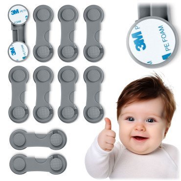 Блокировка открытия шкафчиков Ricokids 798301 10 шт — серая