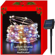 200 LED krāsainu lampiņu virtene ar saules baterijām (11396)