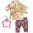 Baby Born dzimšanas dienas apģērbu komplekts Zelta mētelis un šorti lellēm 43 cm