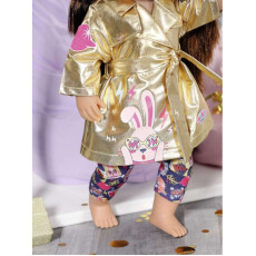 Baby Born dzimšanas dienas apģērbu komplekts Zelta mētelis un šorti lellēm 43 cm