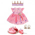 Рождение Ребенок Одежда День Рождения Комплект Платье Корона Торт Для Куклы 43 см