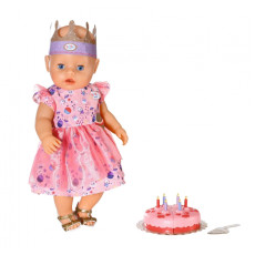 Baby Born Clothes Dzimšanas dienas komplekts Kleita Crown Cake Lellei 43 cm
