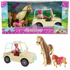 SIMBA Steffi un Evi Doll ar zirgu un poniju zirgu piedzīvojumu