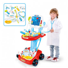 WOOPIE Bērnu ārsta ratiņu zils ārsta komplekts bērniem 17 akc