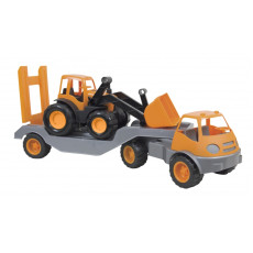 Эвакуатор грузовик на резиновых колесах MOCHTOYS Оранжевый