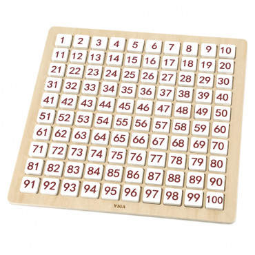 VIGA Drewniana Edukacyjna Tablica Matematyka i Alfabet 100 Elementów