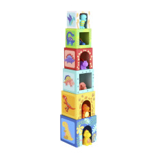 ТУКИ ИГРУШКА Деревянные блоки Обучающая головоломка + 6 фигурок для развлечения 12 эл.