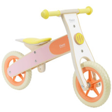 КЛАССИЧЕСКИЙ МИР Деревянный баланс Велосипед для детей Тихие колеса Оранжевый
