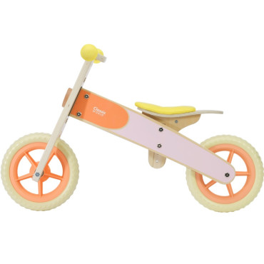 CLASSIC WORLD Drewniany Rowerek Biegowy dla Dzieci Ciche Koła Pomarańczowy
