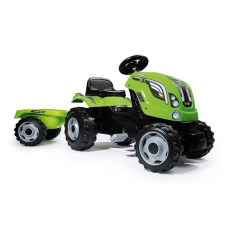 SMOBY Farmer XL Педальный трактор с прицепом - зеленый