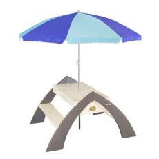 Koka piknika galds ar lietussargu Delta Axi