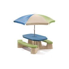 STEP2 Стол для пикника с зонтиком и скамейками