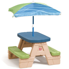 Step2 piknika galds ar lietussargu bērniem