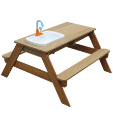 AXI Emily Piknika galds ar solu un izlietni jaucējkrāniem un ūdens/smilšu traukiem