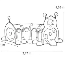 FEBER Bērnu tuneļa kāpurķēžu 178 cm moduļu rotaļu laukums