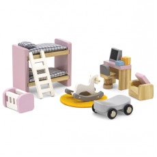VIGA PolarB Dollhouse mēbeļu komplekts Bērnu istaba