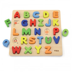 Обучающая головоломка Деревянный пазл Алфавит Буквы Viga Игрушки