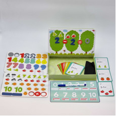 TAKEY ROTAĻLIETA Koka magnētiskā spēle Puzzle bērniem mācīšanās skaitīt augļus skaits 81 el.