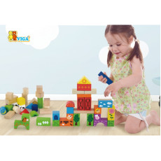 Деревянные блоки Viga Toys Farma 50 элементов