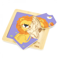 VIGA Удобная деревянная головоломка Лев