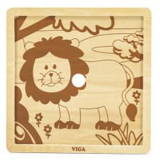 VIGA Удобная деревянная головоломка Лев 9 частей