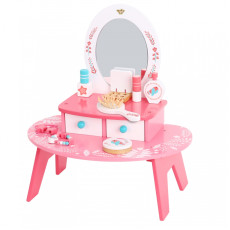 ТУКИ ИГРУШКА Розовый деревянный туалетный столик для макияжа с зеркалом