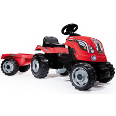 Traktor na pedały dla dziecka Smoby Farmer XL z przyczepą - Czerwony
