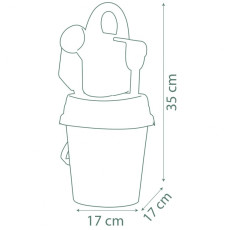 SMOBY Green Wiaderko Myszka Miki Minnie z akcesoriami do piasku i konewką z bioplastiku
