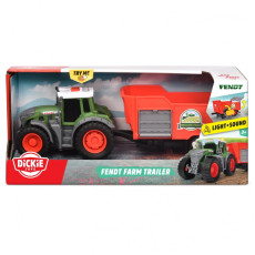 DICKIE Farm Traktor Fendt z przyczepką 26cm Bela Siana
