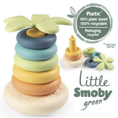 SMOBY Little Green Duża Piramidka z Krążków Bioplastik Palma 6el.
