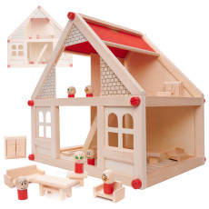 Деревянный кукольный домик 40см (KX6486_1)