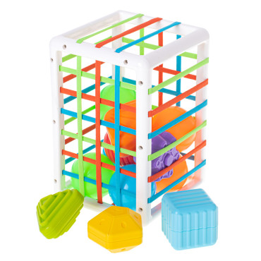 Elastīgs kubu šķirotājs - rotaļlieta taisnstūris ar spraudni