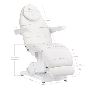 Kosmetoloģijas krēsls Sillon Basic White (2116)