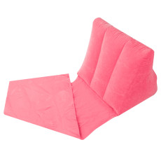 Pludmales paklājiņš ar atzveltni piepūšams rozā krāsā