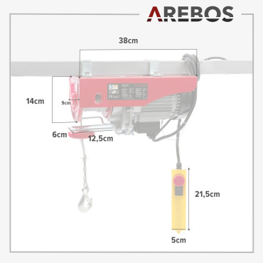 Elektriskā vinča Arebos 300/600kg