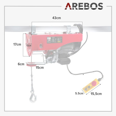 Elektriskā vinča Arebos 500/1000kg