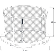 Axi Trampolina Bostonn 244 cm + Siatka