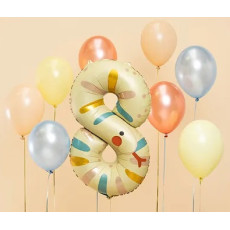Folija dzimšanas dienas balons ar skaitli "8" - čūska 55x88 cm