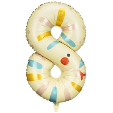 Folija dzimšanas dienas balons ar skaitli "8" - čūska 55x88 cm