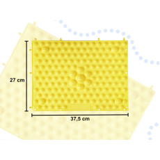 Sensorās masāžas korekcijas paklājs dzeltens
